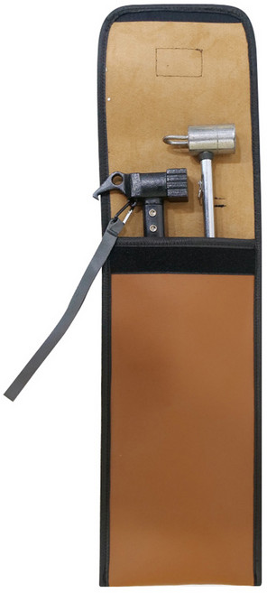 벅703 가죽 캠핑 손도끼 해머 단조팩 겸용 1단 가방, 브라운, 1개