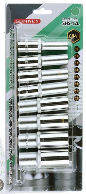 썬키 롱 핸드 소켓 8종 세트 SHS-12L, 1세트