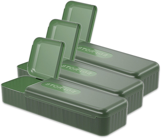 코히모 다용도 케이블 선 정리 수납함 4W334, 그린, 3개