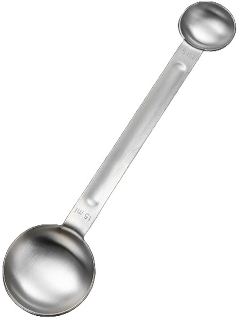 유니복스 430 스테인리스 2 in 1 계량스푼 5ml 15ml, 1개