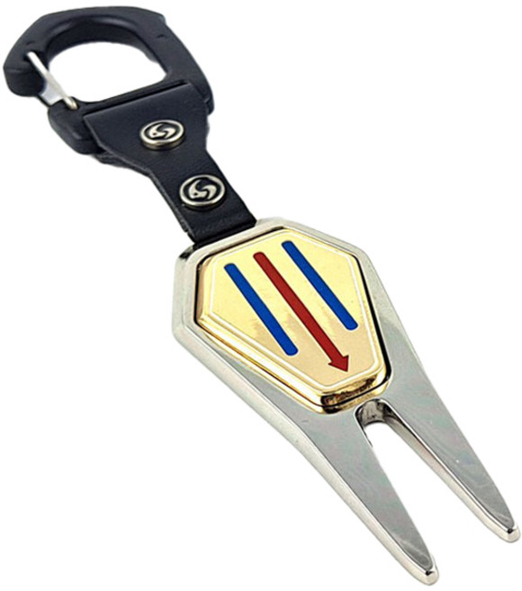 지봇골프 삼선 얼라이먼트 클립 고리형 + 볼마커 세트, 골드(볼마커), 1세트