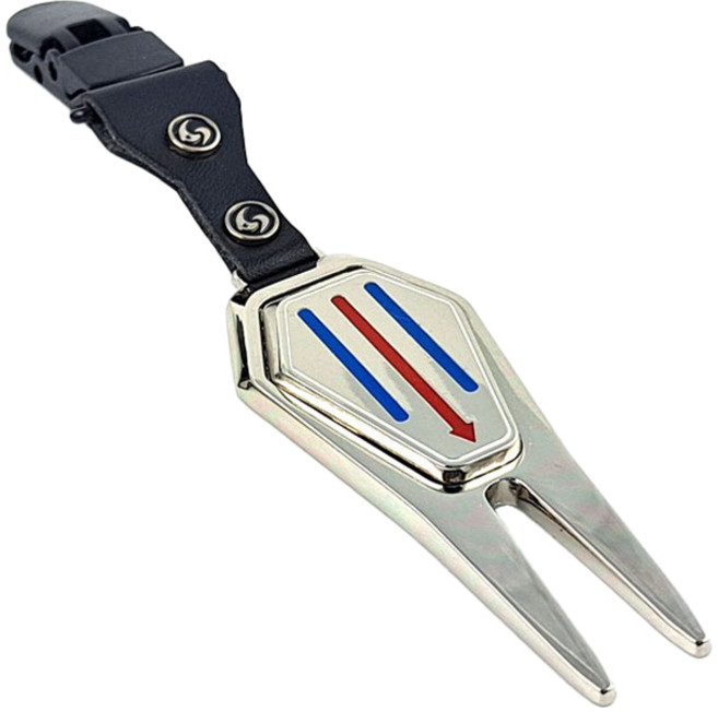 지봇골프 삼선 얼라이먼트 클립 집게형 + 볼마커 세트, 실버(볼마커), 1세트, 클립형