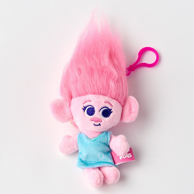 버터 트롤 키링 POPPY 인형, 22cm, 핫핑크, 1개
