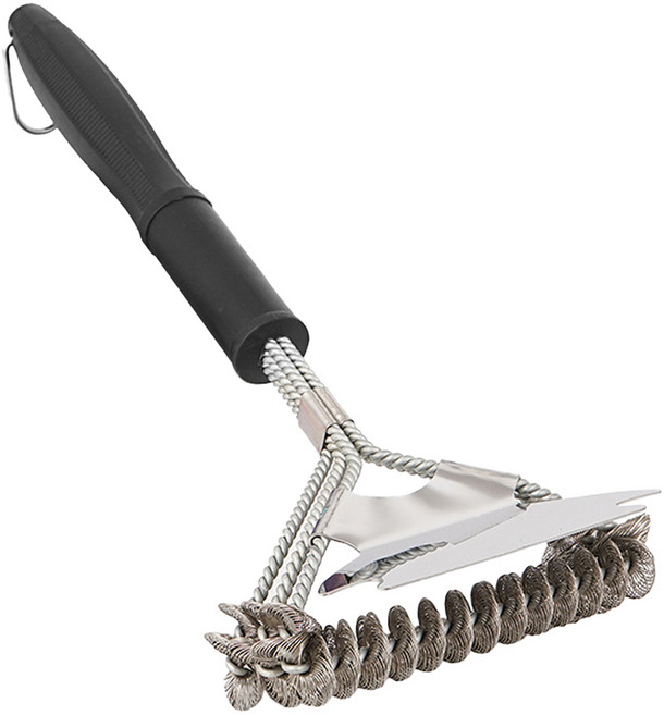 캠핑 3단 레이어 바비큐 불판 그릴 청소 스텐 브러쉬 고급형, 1개