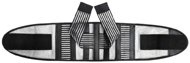 패기앤코 메쉬 2중 압박 밴드 허리 보호 지지대, 1개, 블랙