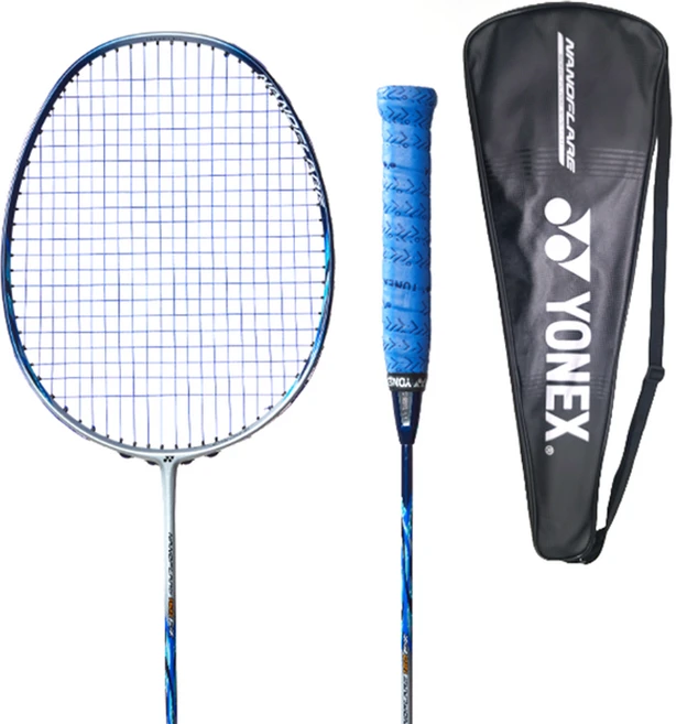 요넥스 프리미엄 오버그립 배드민턴 라켓 NANOFLARE 160FX 4U5 + 줄 리얼블루 장력 25 BG80 + 풀케이스 세트, 1세트 - 쿠팡