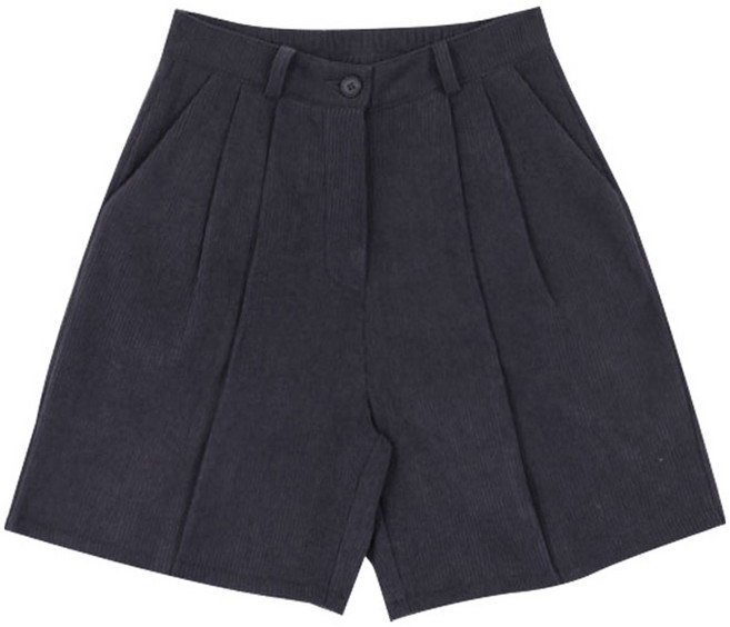 플랜데이 여성용 기모 하덴 코듀로이 스판 숏팬츠 숏
