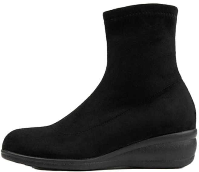 분홍코끼리 쫀득몰드창 Vol 2 발자국 삭스 융기모 스웨이드 앵클부츠 4.5cm