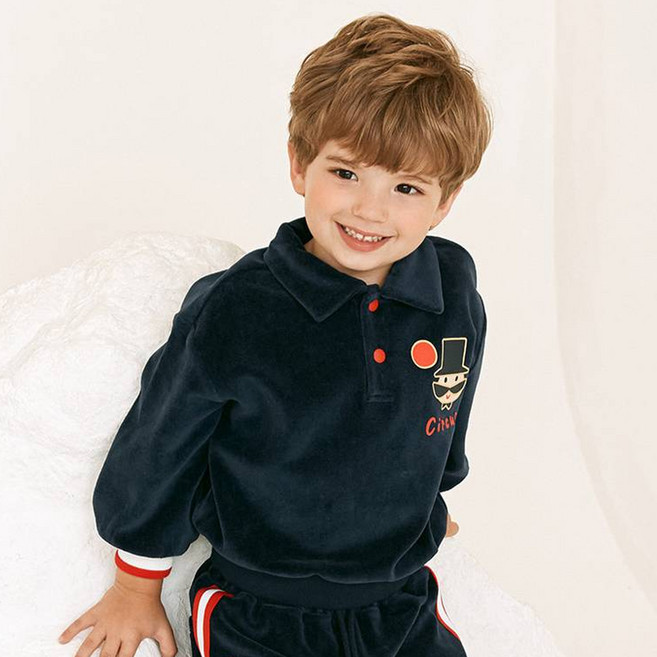 해피랜드 미피 아동용 서커스 카라 벨로아 티셔츠