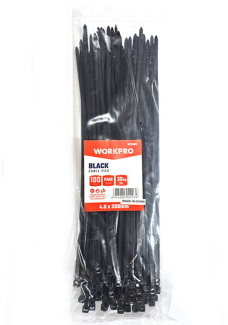 워크프로 케이블타이 300 WP329011 100p, 1개, 흑색