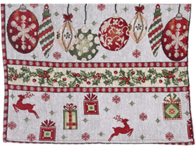 블랙트리 크리스마스 소품 테이블 매트, 루돌프, 1개, 42 x 34 cm