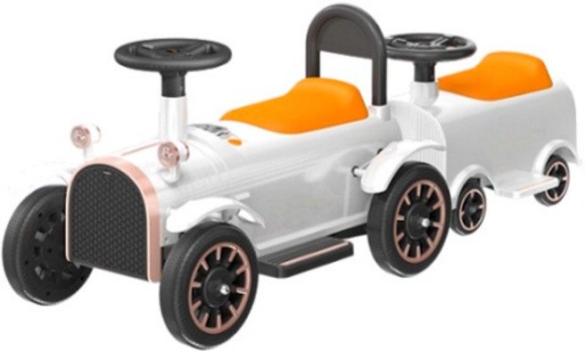 C-Classic 기차 전동 붕붕카, 화이트, 1개