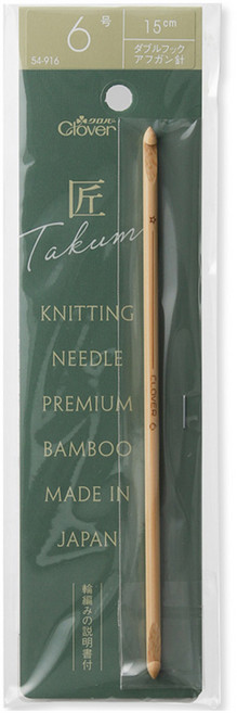 Clover 더블 후크 아프간 코바늘 6호, 1개