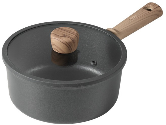 카로트 까로떼 인덕션 호카이도 TI 티타늄 편수 냄비, 블랙, 1개, 18cm