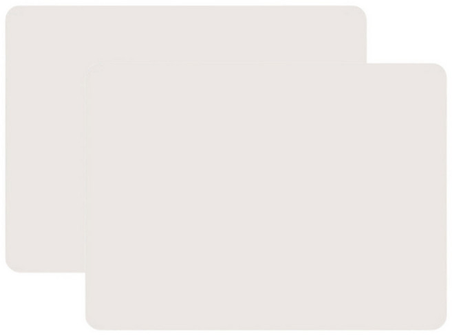 제이퀸스 실리콘 양면 북유럽풍 테이블 매트, 아이보리, 가로 40cm x 세로 30cm x 두께 0.65cm, 2개