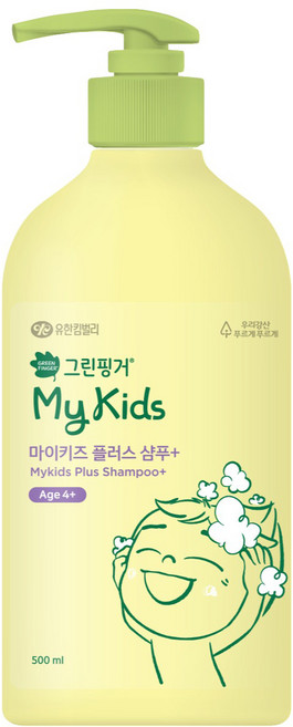 그린핑거 마이키즈 플러스 저자극 샴푸 복숭아향, 500ml, 1개