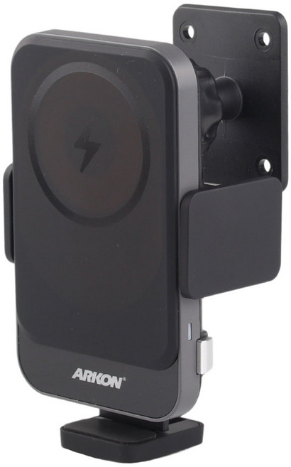 ARKON 맥포드 차량용 맥세이프 무선 충전 핸드폰 드릴 베이스 거치대, 블랙, MWC3AMPS, [ MWC3AMPS ]