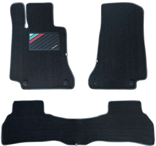 더존 뉴 코일카매트 3p 세트 KE-86, 블랙패턴, 기아 더뉴모닝 페이스리프트 2023년~