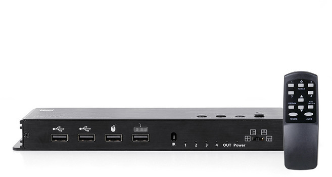 넥스트유 4K HDMI 4 x 1 쿼드멀티 뷰어 심리스 스위치 + 리모컨 세트, 5407SMV-KVM, 1세트