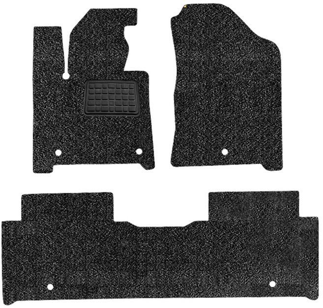 순수 확장형 코일 카매트 세트 KE-89, 기아 EV9 7인승 기본시트 2023년~ (3P), 올블랙