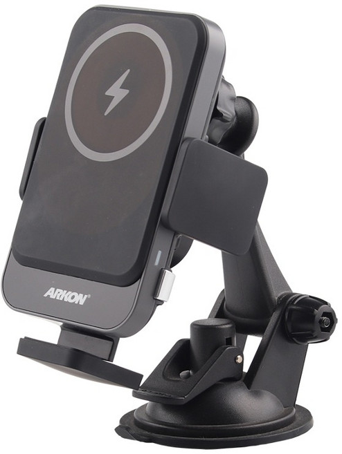 ARKON 맥포드 차량용 유리 대쉬 맥세이프 무선충전 핸드폰 거치대 MWC379, 블랙