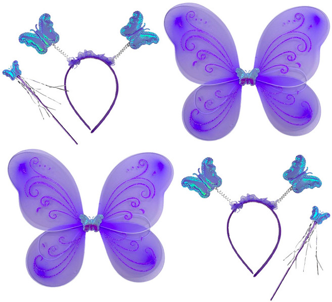 파티공구 요정 날개 머리띠 봉 세트, 라벤다, 2세트
