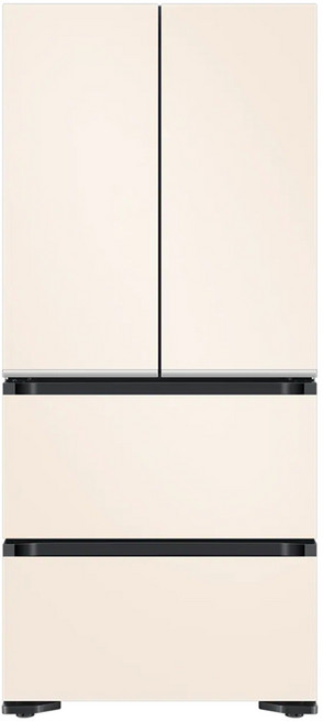 삼성전자 BESPOKE 김치플러스 4도어 490L 스탠드형 김치냉장고 방문설치, 매트 크리미 베이지, RQ49C90X24E