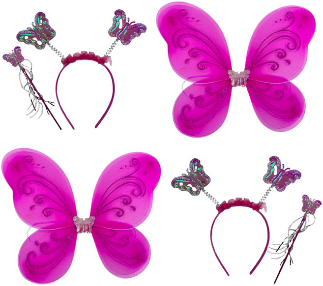 파티공구 요정 날개 머리띠 봉 세트, 푸치샤, 2세트