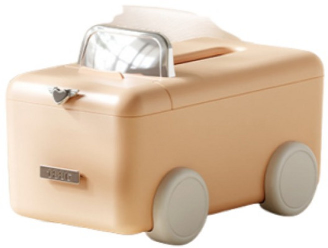 더자카 파스텔 자동차 사각 티슈 케이스 13 x 22 x 14 cm, 핑크, 1개