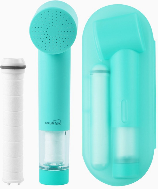대림바스 디클린 여행용 필터샤워기 + 필터 2p + 케이스 세트, 1개, 민트(샤워기)