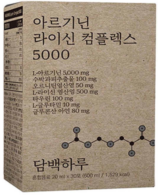 담백하루 아르기닌 라이신 컴플렉스 5000 30p, 1개, 600g