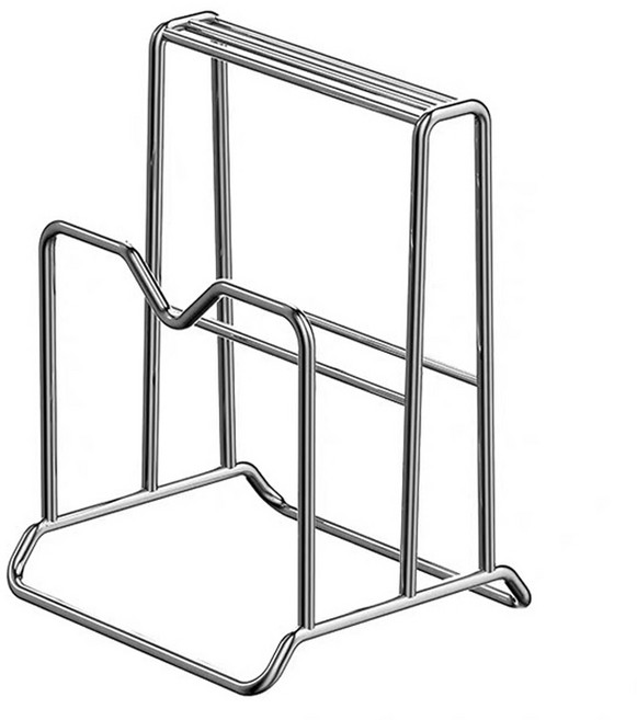 몬드스팟 스텐 주방 칼꽂이 도마 조리도구 정리 보관함 YY57373, 실버, 1개