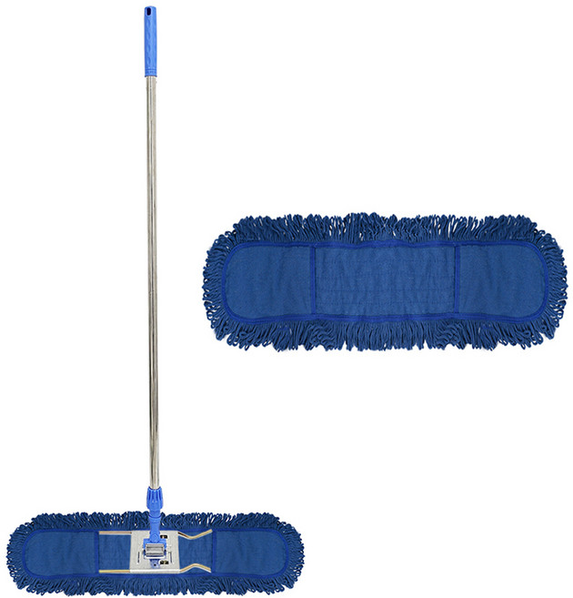 크린메이트 파워 면대걸레 60cm 2p + 자루 세트, 1세트, 혼합색상