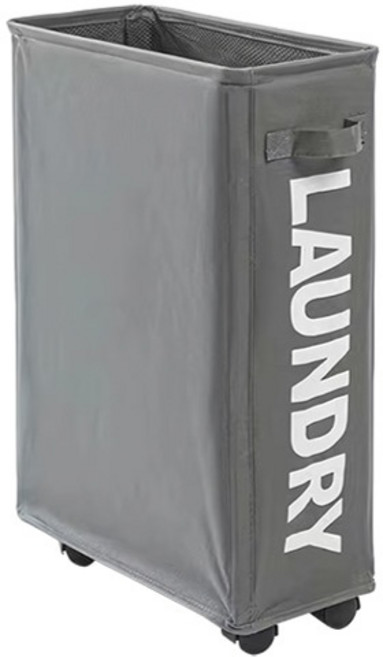 히키스 접이식 대용량 이동식 틈새 빨래 바구니, GRAY