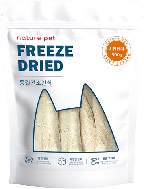 네이처펫 반려동물 동결건조간식, 치킨 텐더맛, 300g, 1개