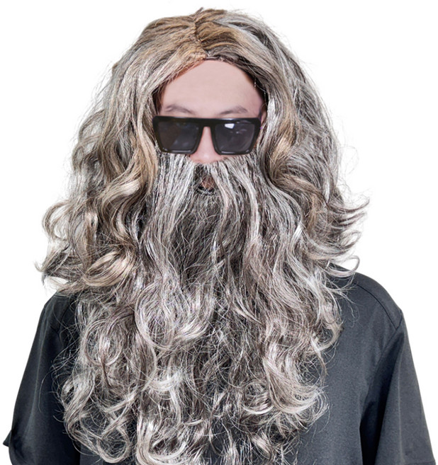 파티공구 할아버지 가발수염 FREE, 그레이, 1개