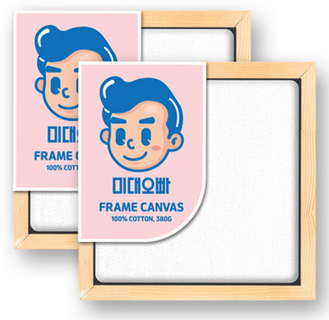 미대오빠 프레임 캔버스 10 x 10 cm, 10호, 2개