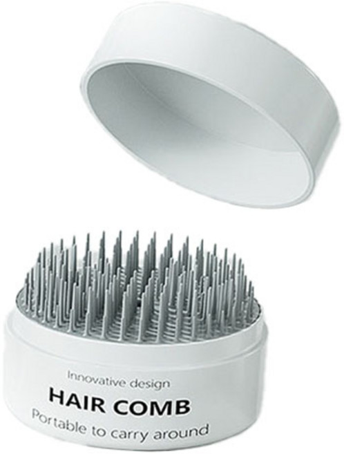 딥톡 휴대용 미니 에어백 헤어 브러쉬 DT0353, 1개, 화이트