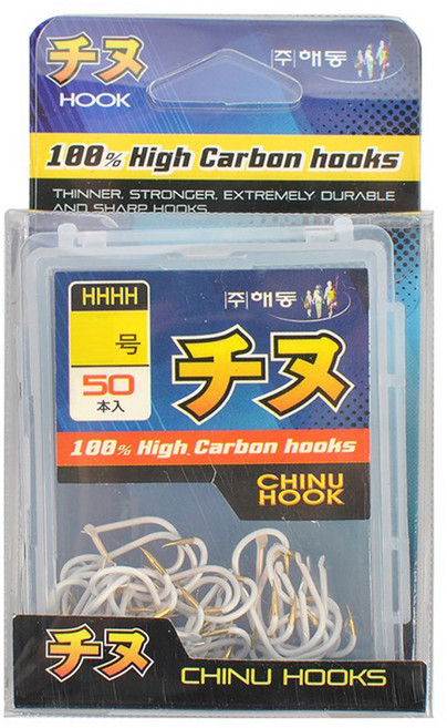 해동 지누크릴바늘 덕용 감성돔 낚싯바늘 화이트코팅, 50개입, 1개