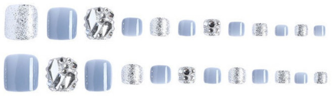 비투윈 패디팁 세트, 1개, 그레이 실버 큐빅 젤타입