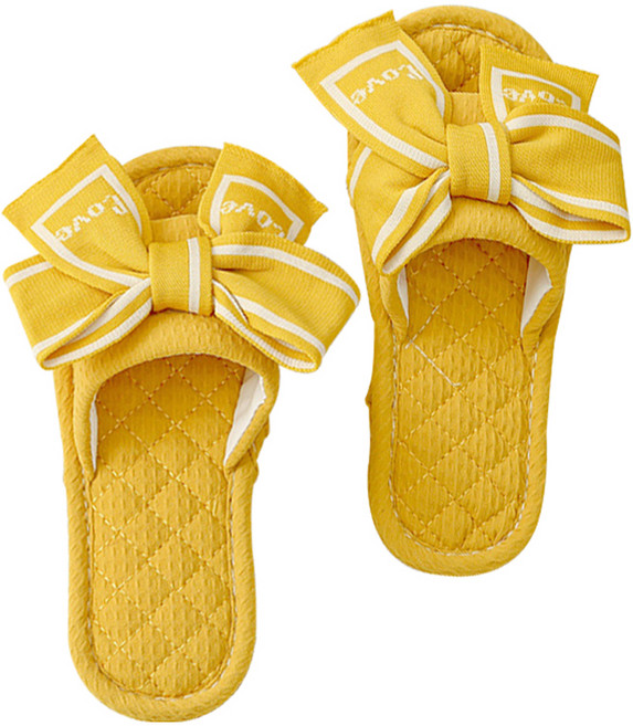 에버하우스 모던 심플 슬림 리본 거실화, 옐로, 1개