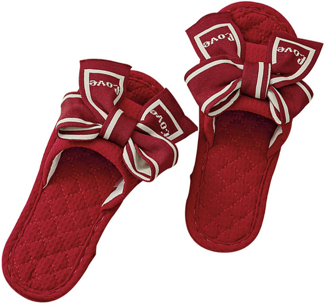 에버하우스 모던 심플 슬림 리본 거실화, 레드, 1개