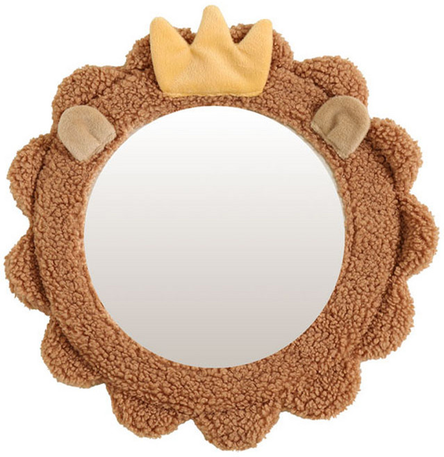 피에스타 유아용 자동차 후방 안전 거울 사자, 브라운, 1개