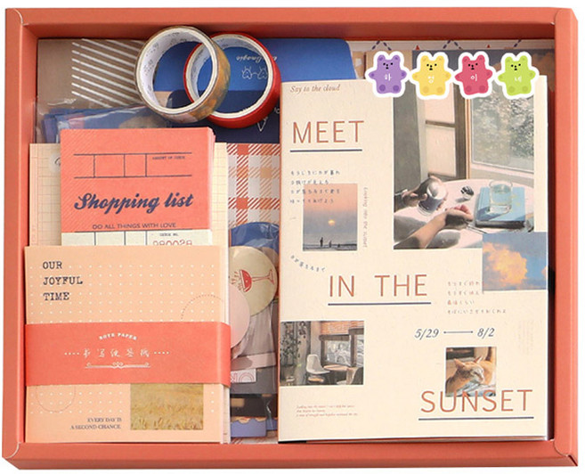 하영이네 감성 일상 다이어리 꾸미기 세트, 해질녘, 1세트