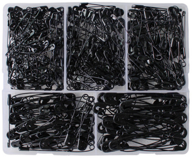 코히모 다용도 옷핀 5종 340p 세트 4W329, 블랙, 340개