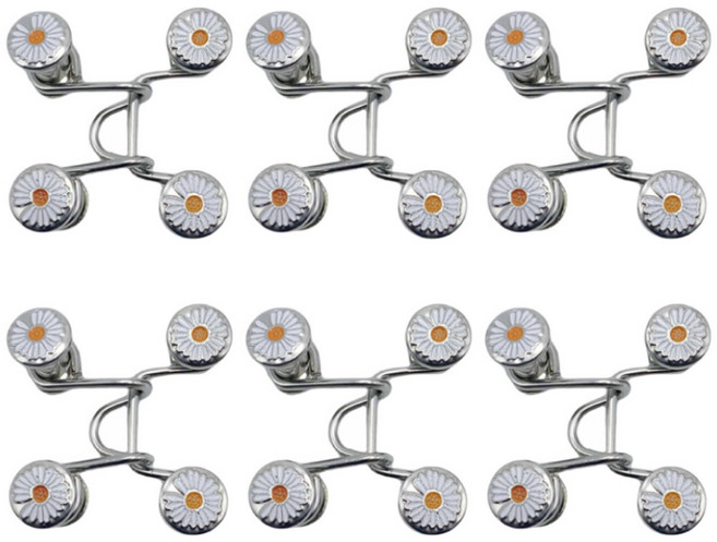 코히모 바지 허리조절 단추 클립 27mm 4W365, 6개, 데이지