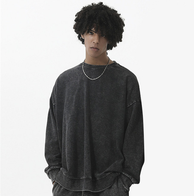 쥬비우 남성용 피그먼트 맨투맨