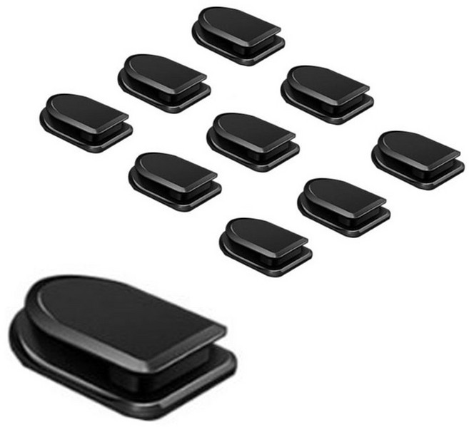 간단 접착 차량용 걸이, 10개, 블랙