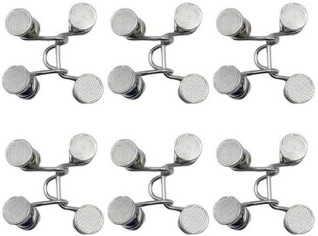 코히모 바지 허리조절 단추 클립 27mm 4W365, 6개, 실버