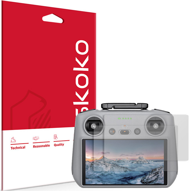 스코코 DJI RC / RC2 조종기 지문방지 저반사 액정보호필름 2p 세트, 1세트